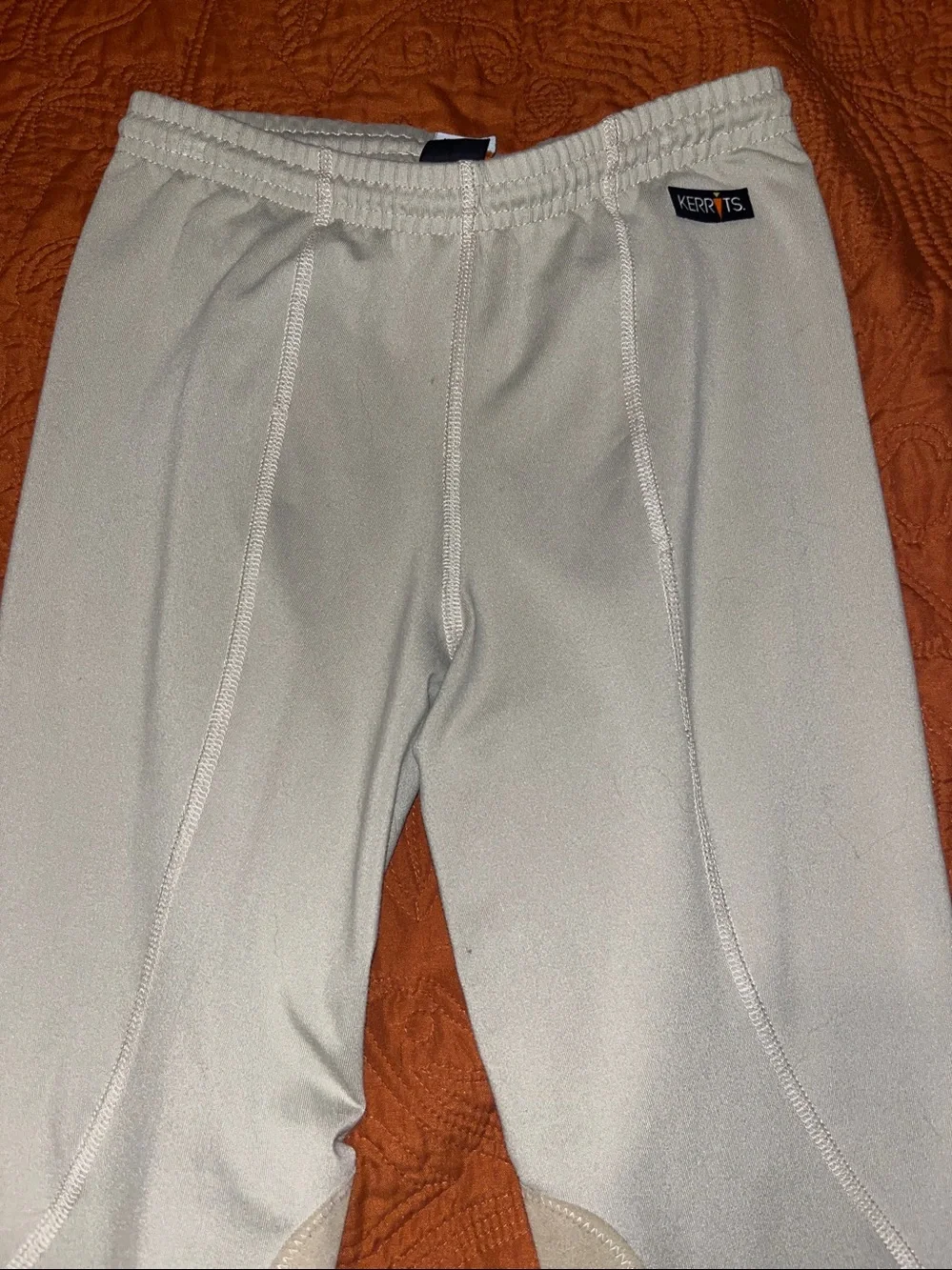 Kerrits Youth Equestrian Riding Pants Knee Patch Sz XL (16/18) Tan